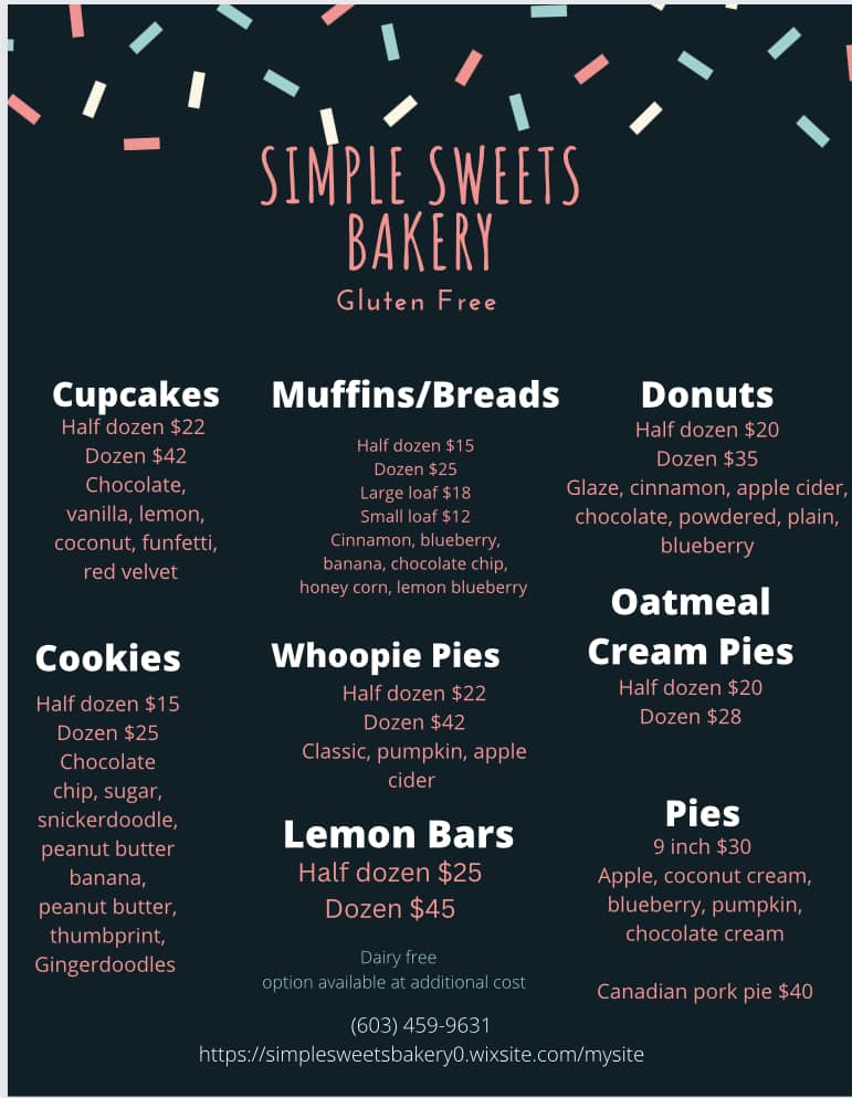🌟Updated menu now available🌟... - Simple Sweets Bakery