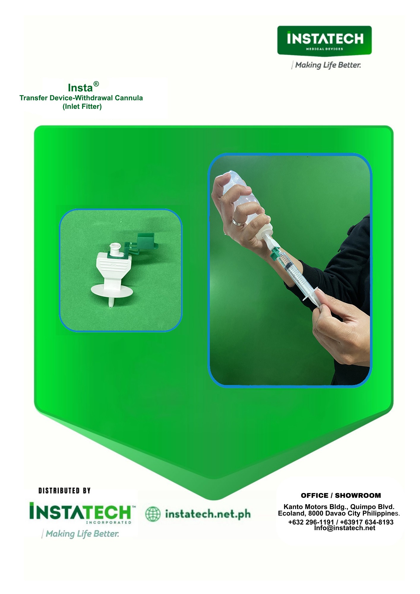 Instatech, - INSTA Transfer Device- Withdrawal Cannula Designed for ...