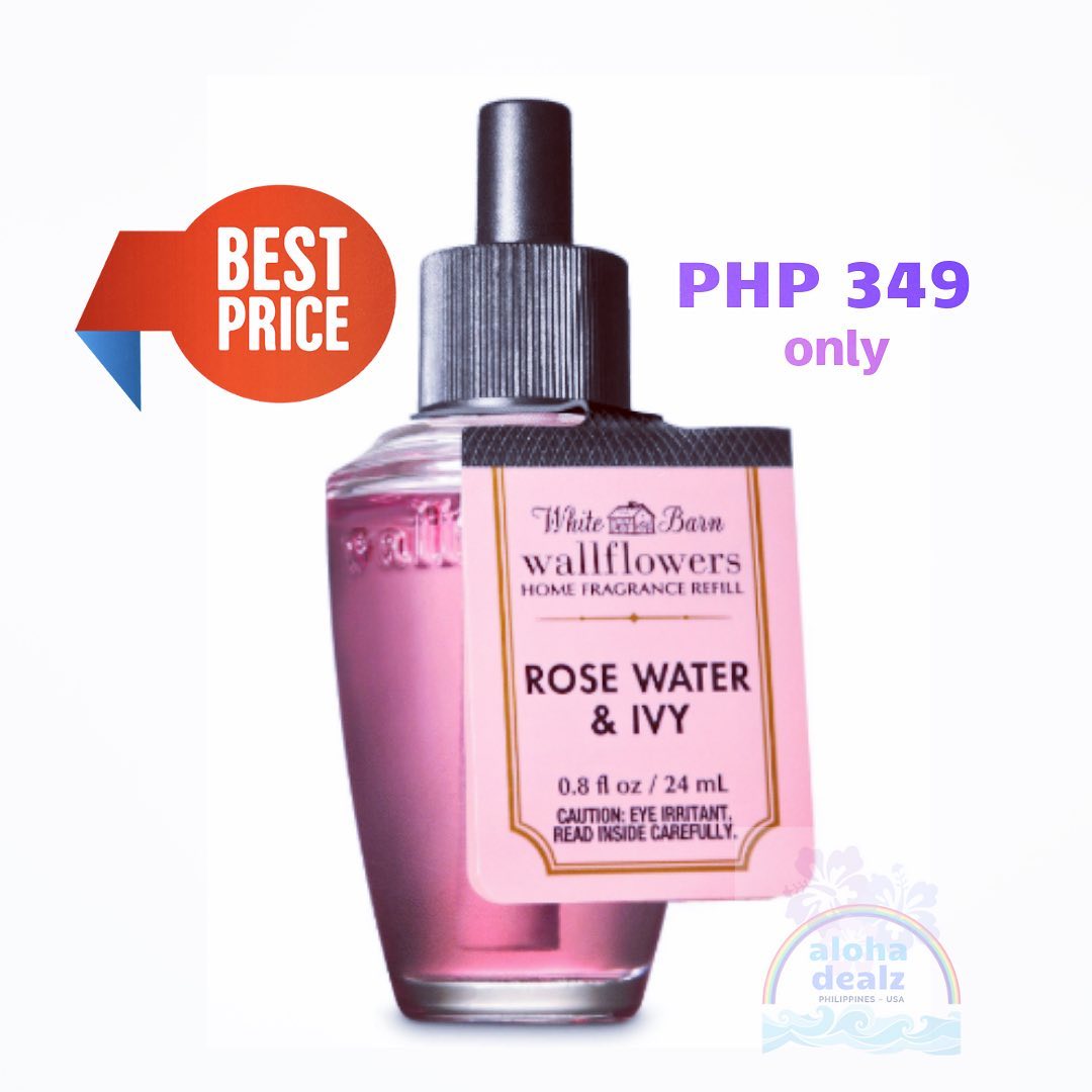 Bath & Body Works ROSE WATER & IVY Wallflowers Fragrance Refill 6-pack, 0.8 fl oz each