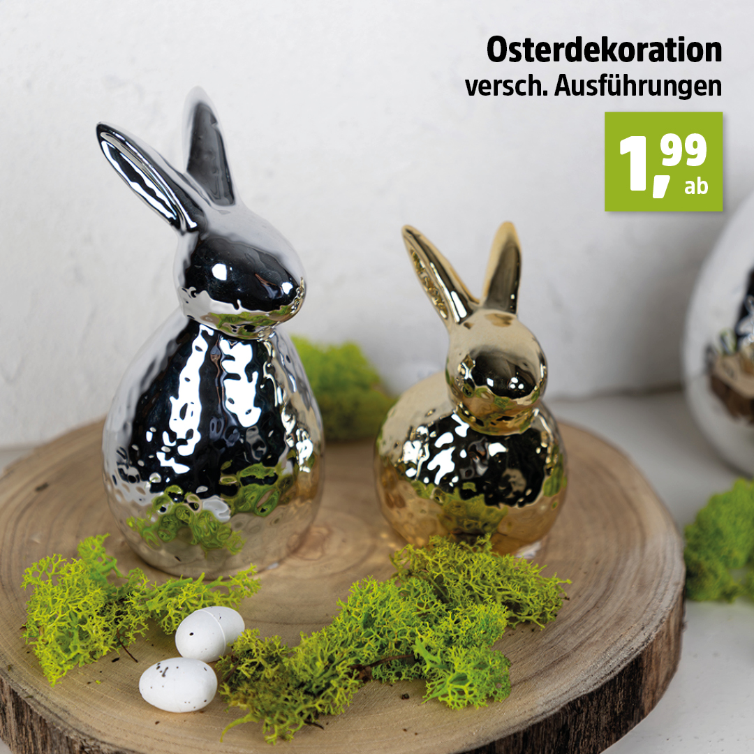 Etwas Extravaganz zur Osterzeit darf nicht fehlen, oder? ✨ Diese Osterdeko gibt es in silber oder gold