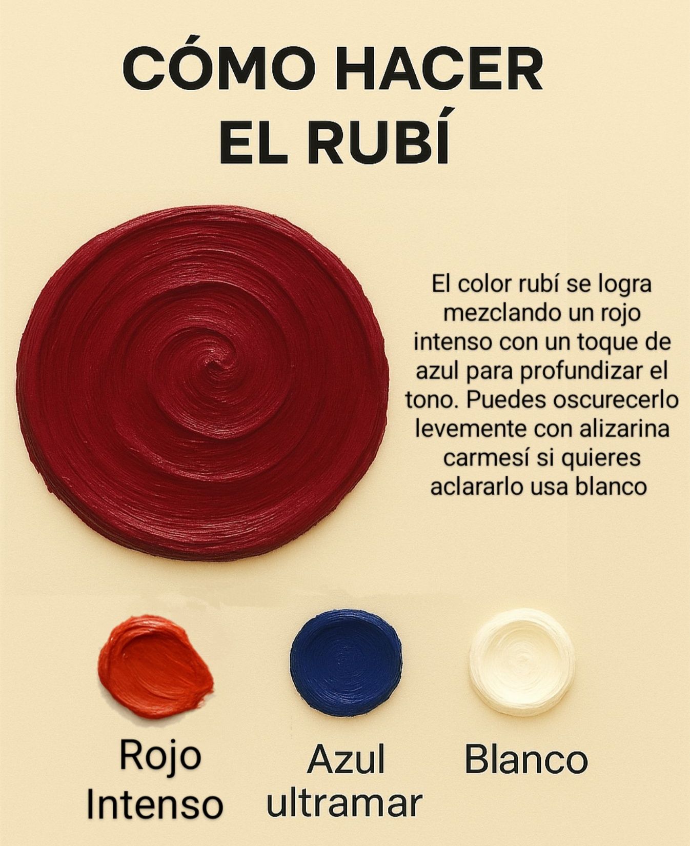 Aprende - Color Rubi ♦️ Únete a mis clases de pintura 👇🏻 https://bit.ly ...