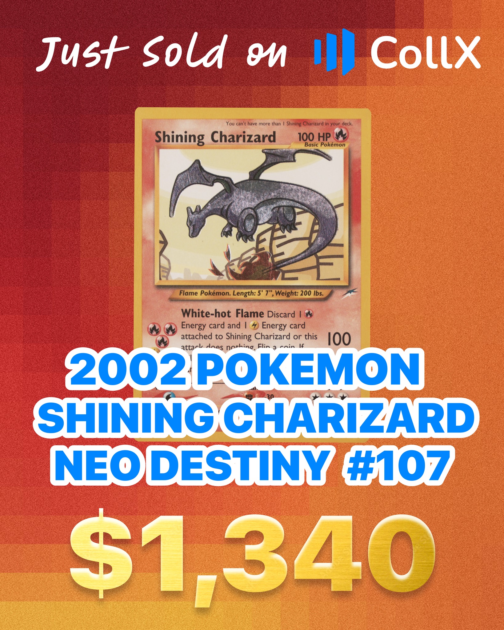 shiny charizard pokemon card worth - Shining (107) - Neo Destiny Commemorate your favorite tabletop game with this Charizard EX 2024 Pokemon Paldean Fates Special Illustration Rare #234 Card Pokemon TCG: 18 Most Valuable