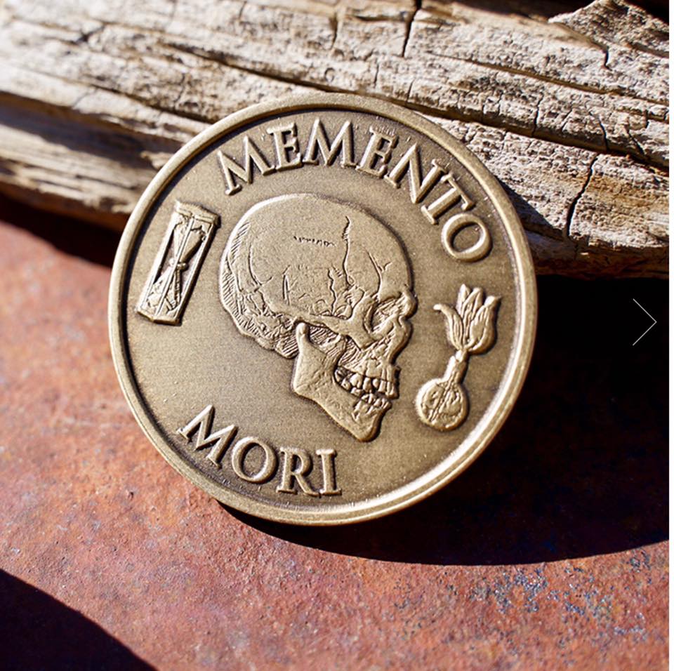 Pièce De Défi Memento Mori Memento Vivere - Rappel De La Mortalité Et De La Vie Avec Étui Transparent
