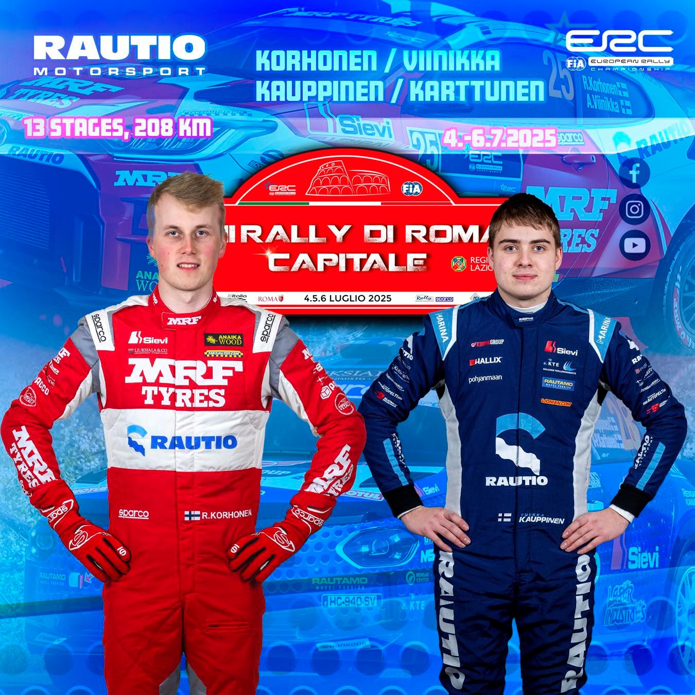 Rautio - 𝑅𝑎𝑢𝑡𝑖𝑜 𝑀𝑜𝑡𝑜𝑟𝑠𝑝𝑜𝑟𝑡'𝑠 𝐿𝐼𝑁𝐸𝑈𝑃 — 𝑅𝐴𝐿𝐿𝑌 𝐷𝐼 𝑅𝑂𝑀𝐴 𝐶𝐴𝑃𝐼𝑇𝐴𝐿𝐸 🇮🇹 Lyhyt ...