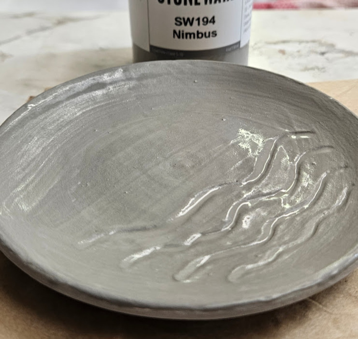 SW194 Nimbus on White Stoneware - 3X on the top; 2X on the bottom