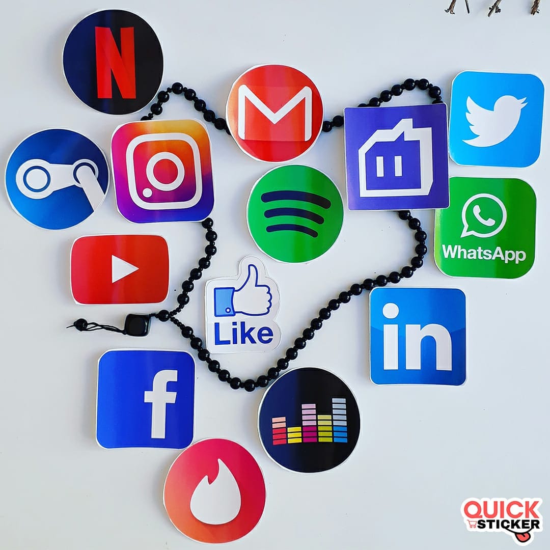 quicksticker - 👉 14pcs pack SOCIAL MEDIA STICKERS For...