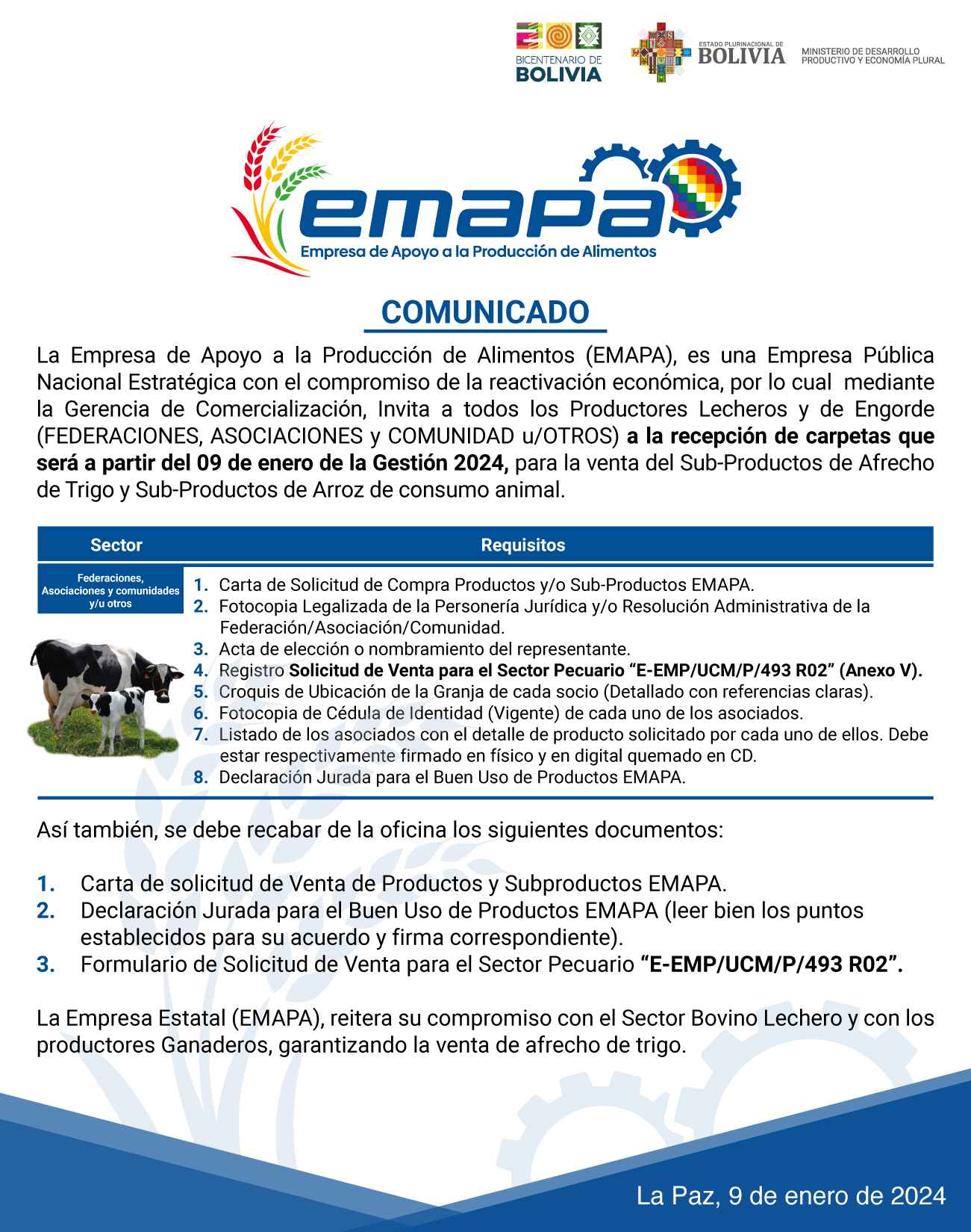 La Empresa de Apoyo a la Producción de... - EMAPA - Bolivia | Facebook
