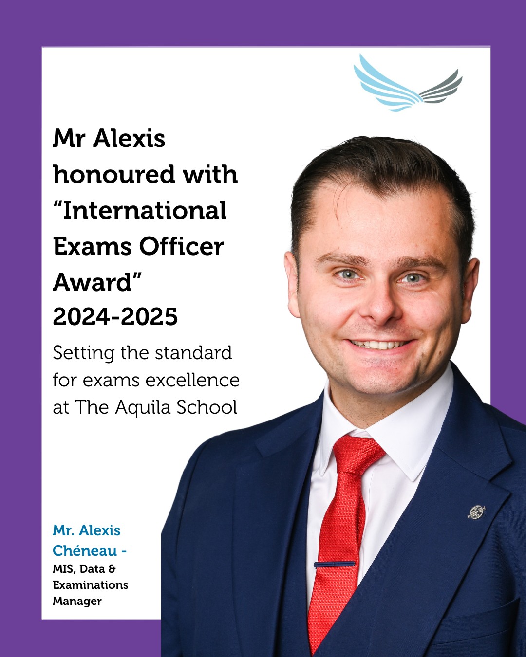 The Aquila - We are proud to share that Mr Alexis Cheneau, our MIS ...