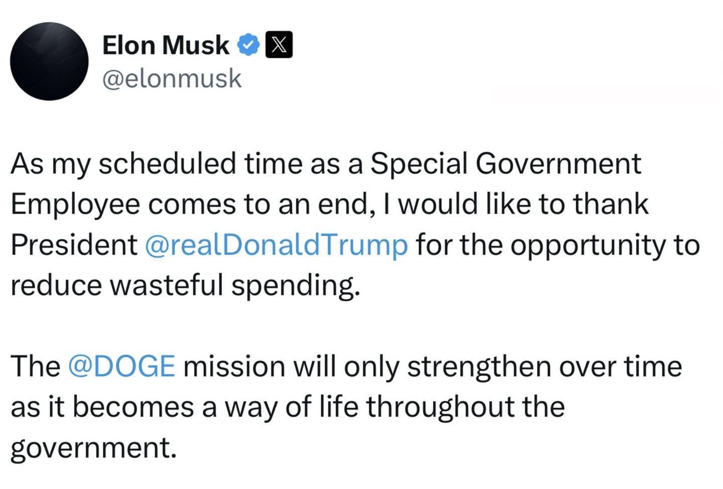 La - Elon Musk anuncia su salida del gobierno de Donald Trump: “A ...