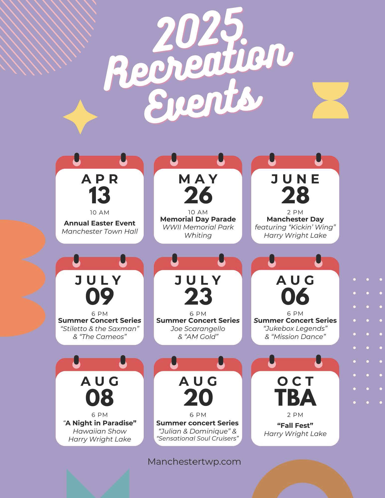 Manchester - Manchester Recreation is excited to announce our upcoming ...