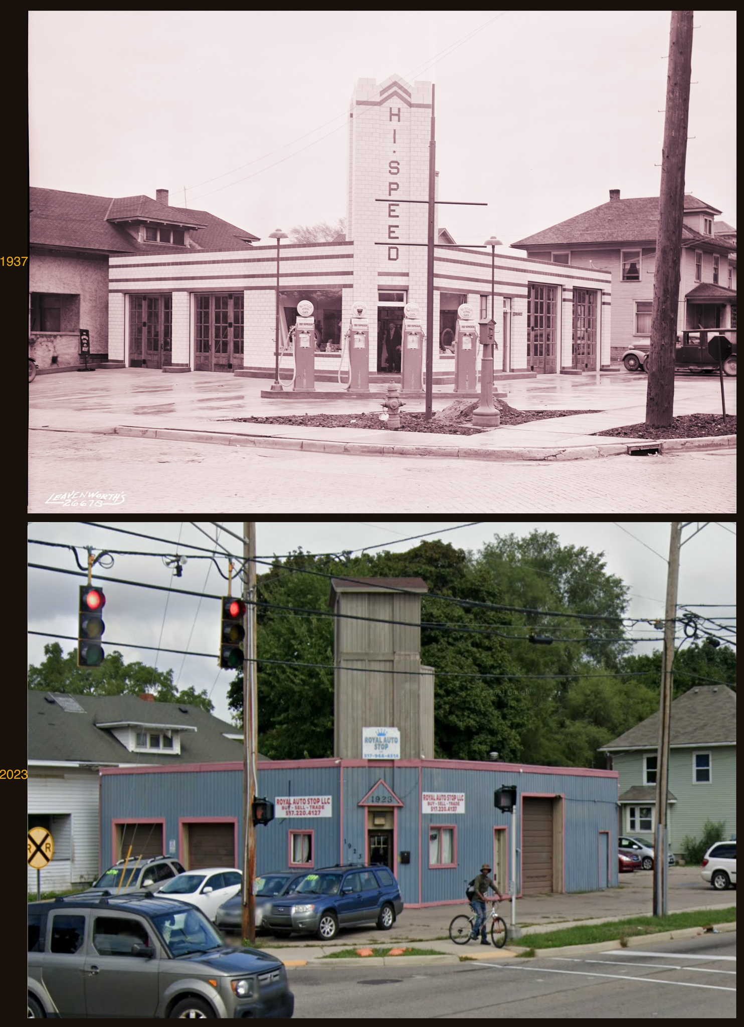 Historic Hi-Speed Gas Station in Lansing, Michigan