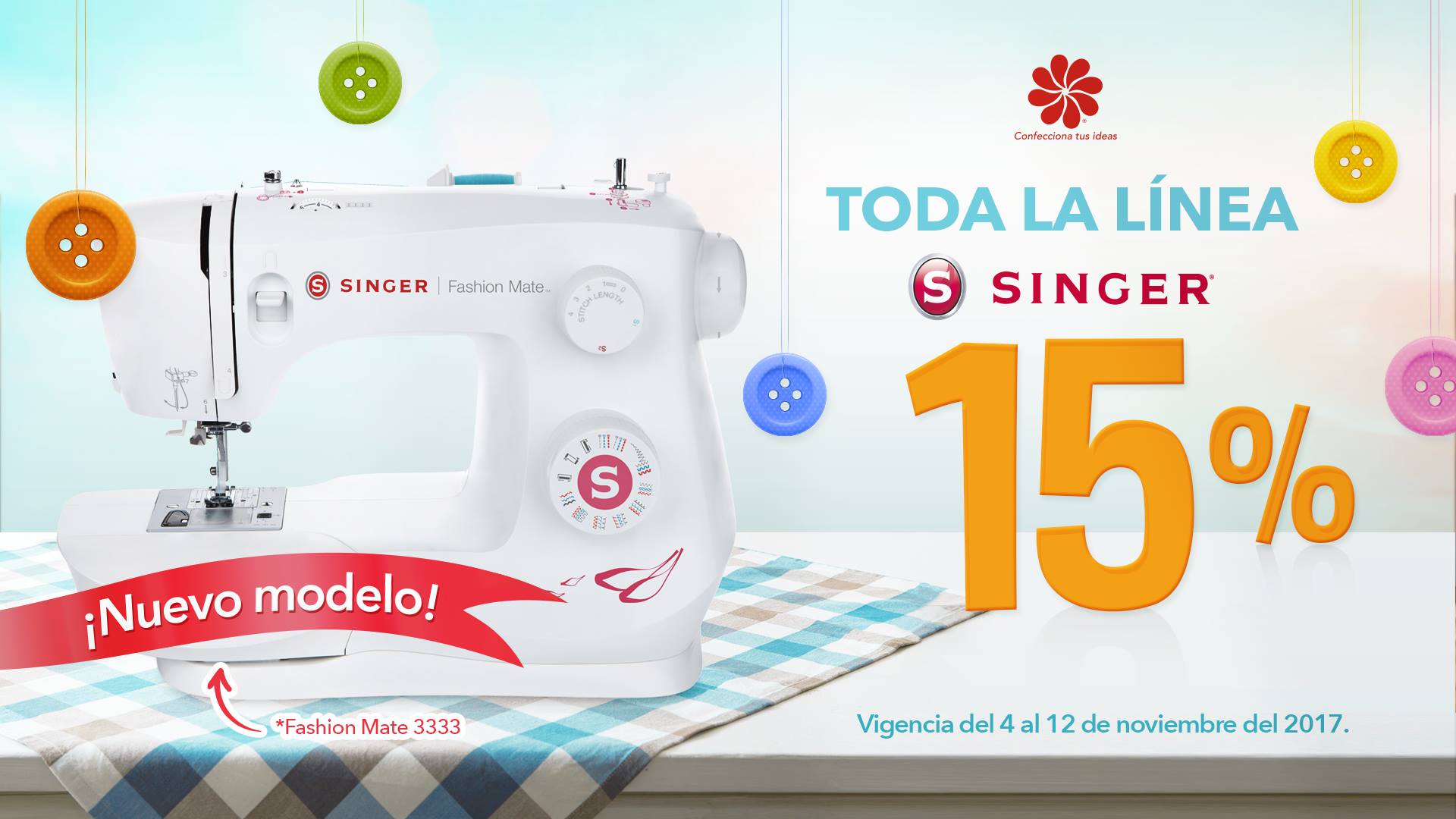 Modatelas - Vuelven los descuentos en toda la línea Singer...