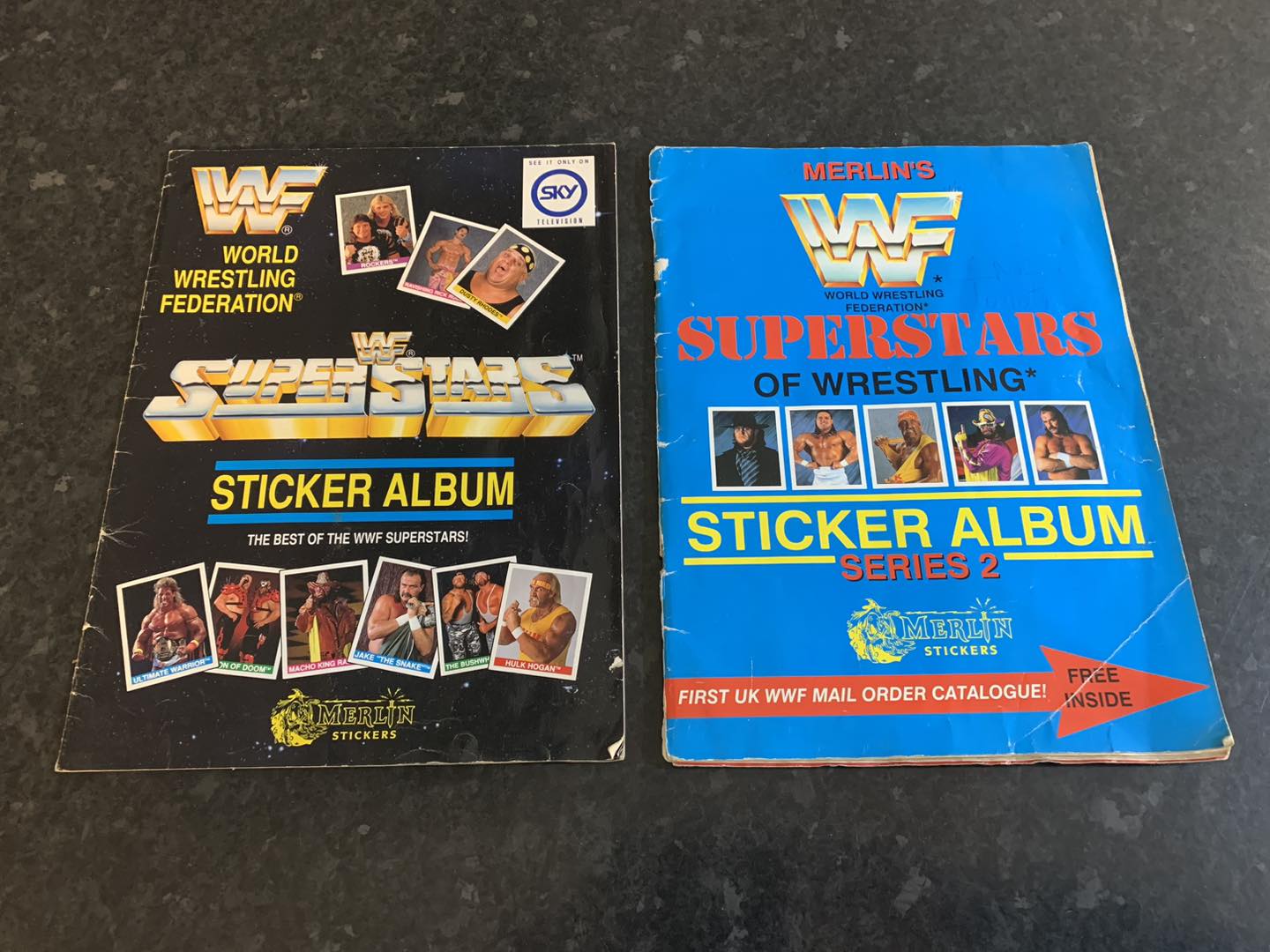 Full set of 1991 WWF Superstars stickers Nonsense with the unused