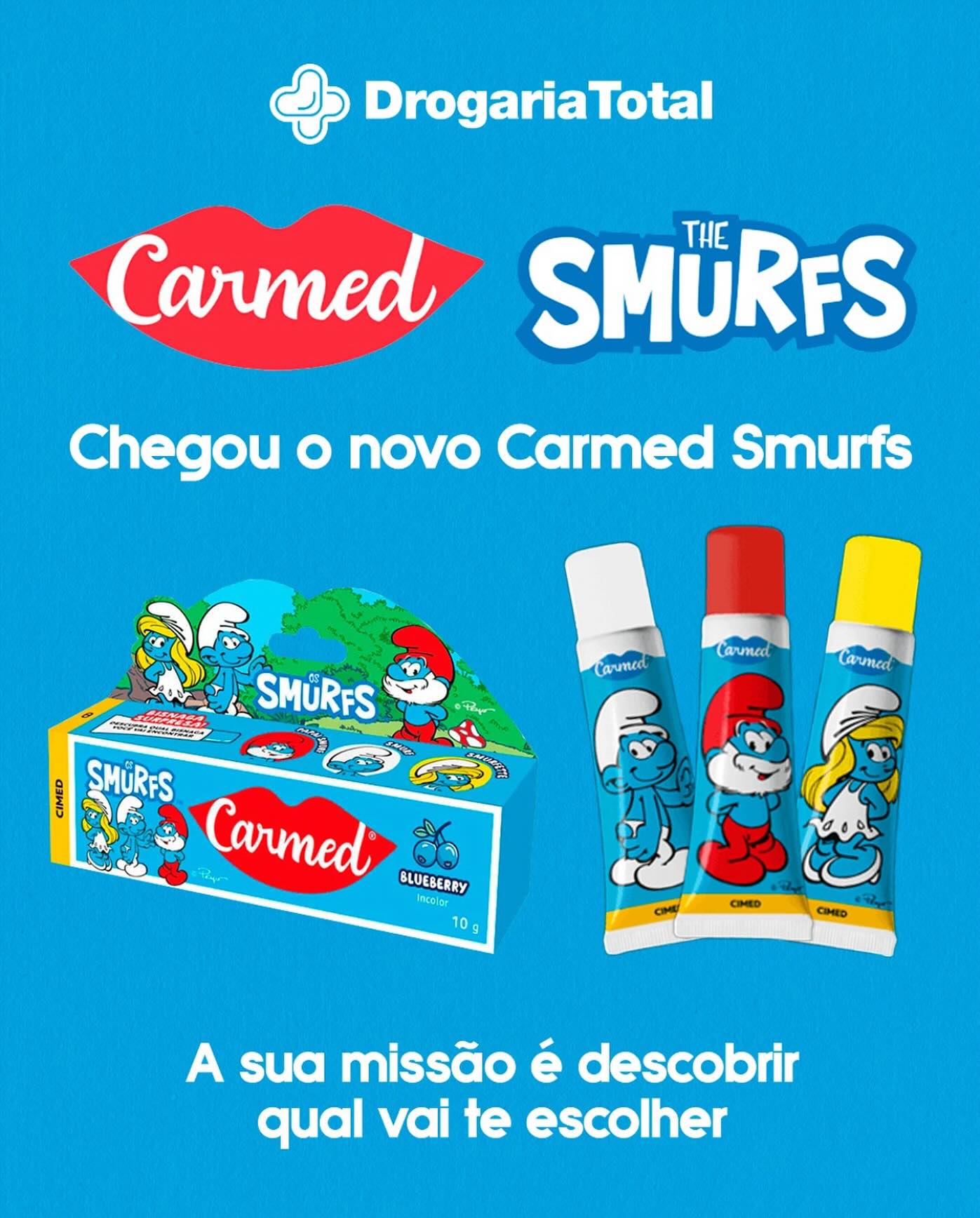 Drogaria - Atenção, fãs dos Smurfs! Chegou o Carmed Smurfs Blueberry ...
