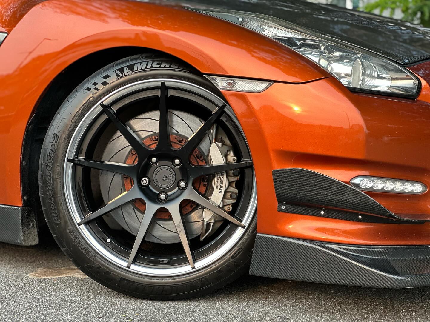 Nissan R35 GTR with New 20 inch BC Forged HB29 Concave Forged rim