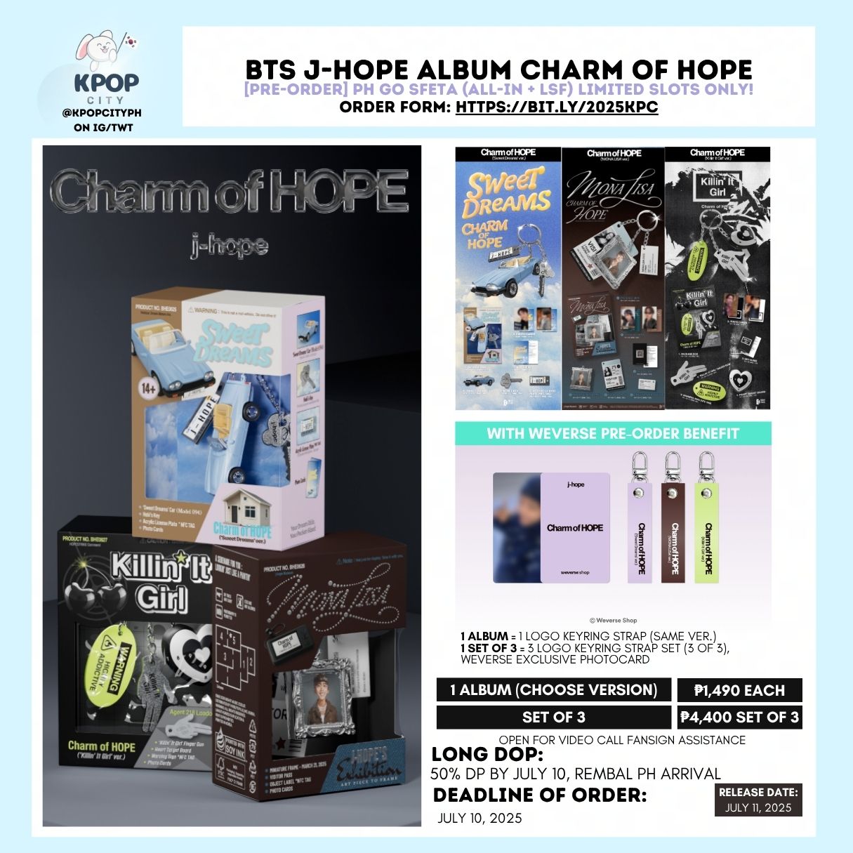 PH GO] BTS JHOPE ALBUM CHARM OF HOPE SFETA ? PRE-ORDER FOR SALE 