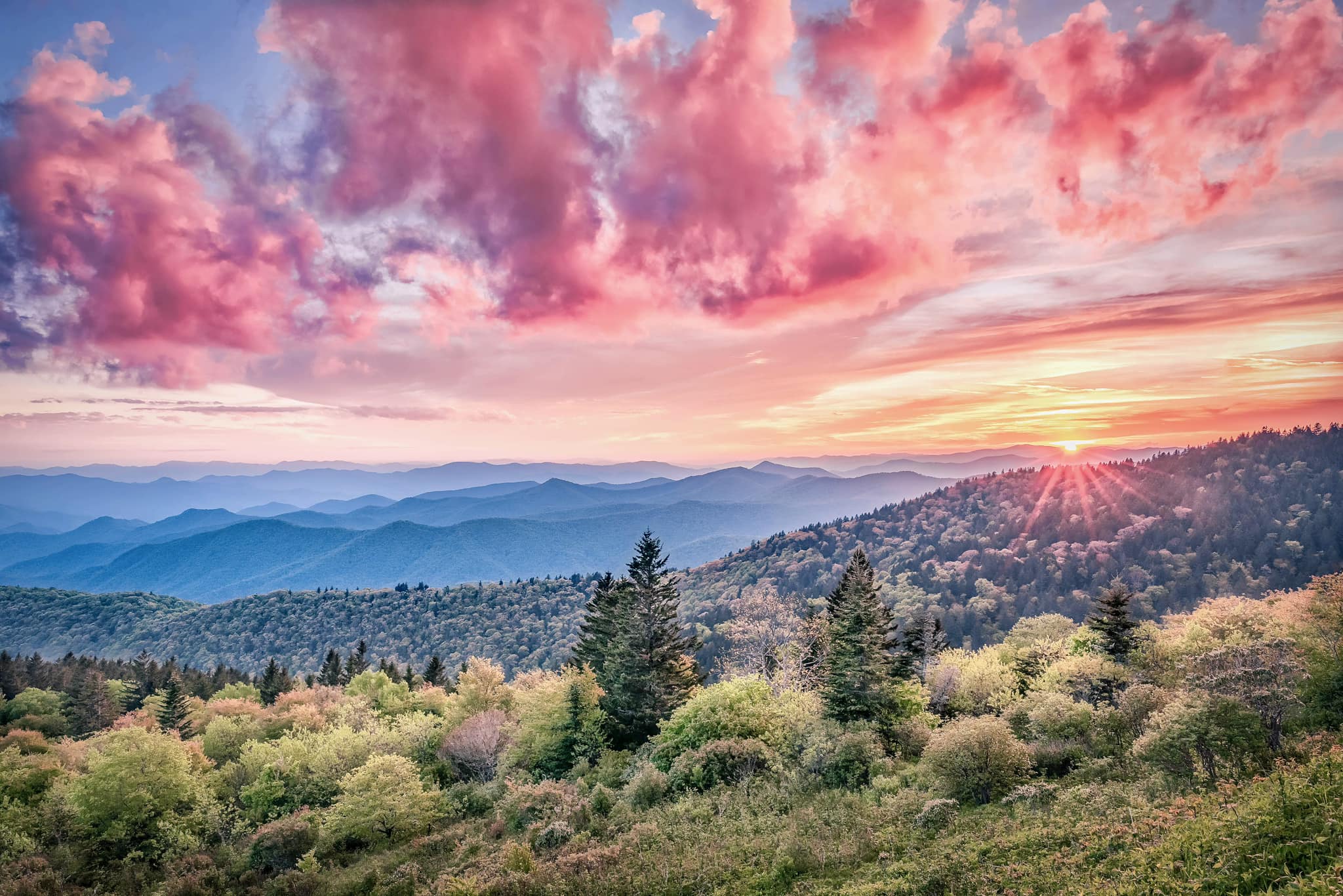 Blue Ridge Sunset Hd Friday's Sunrise On The Blue Ridge Parkway