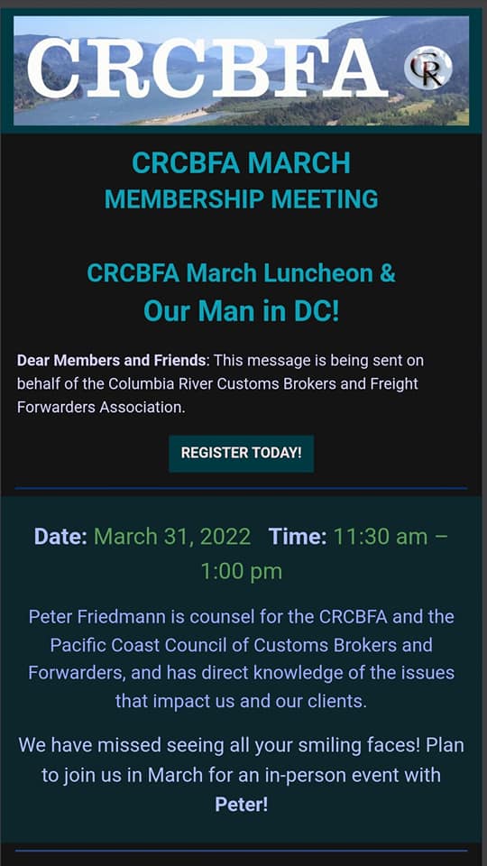 Columbia River Customs Brokers and Forwarders Association