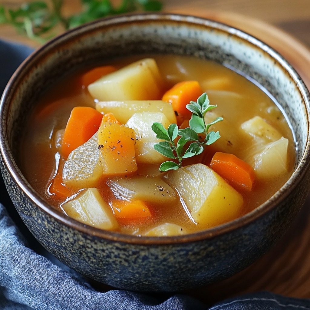 桜のレシピ - 🥔 根菜たっぷり田舎風スープ (Rustic Root Vegetable Country Soup) ～ゴロゴロ野菜の素朴な ...