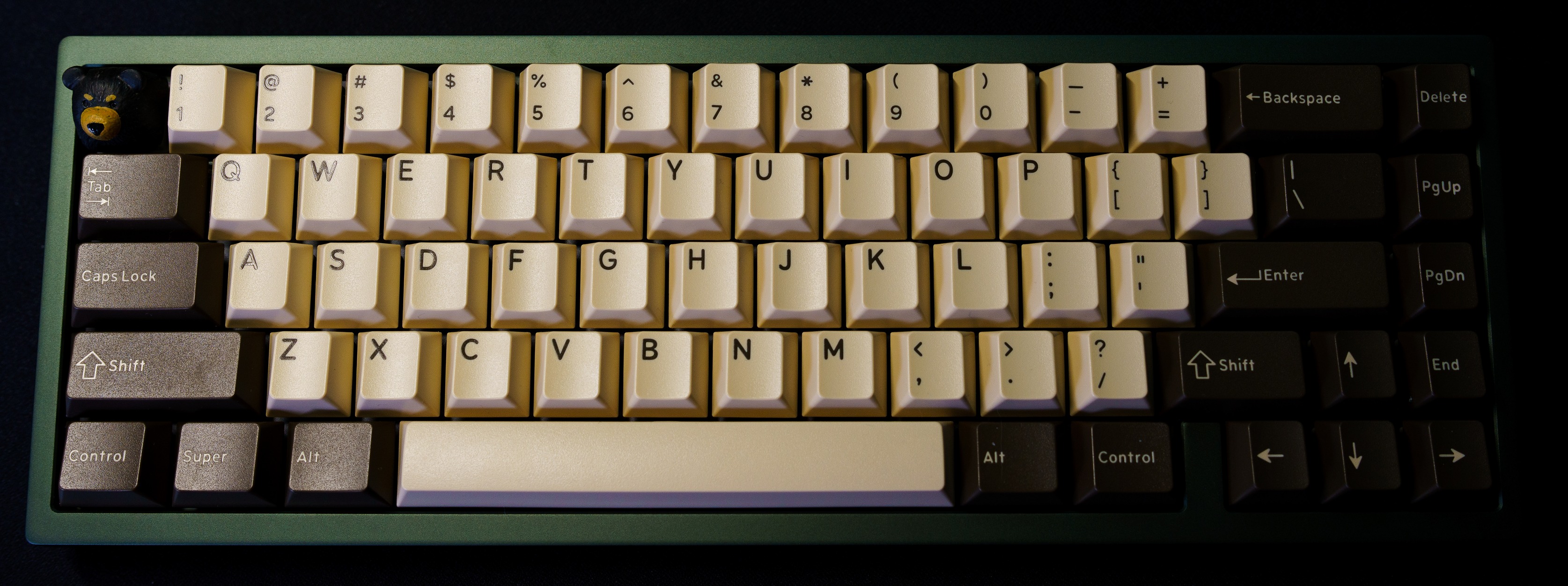 Mode Envoy keyboard with custom switches and artisan keycaps