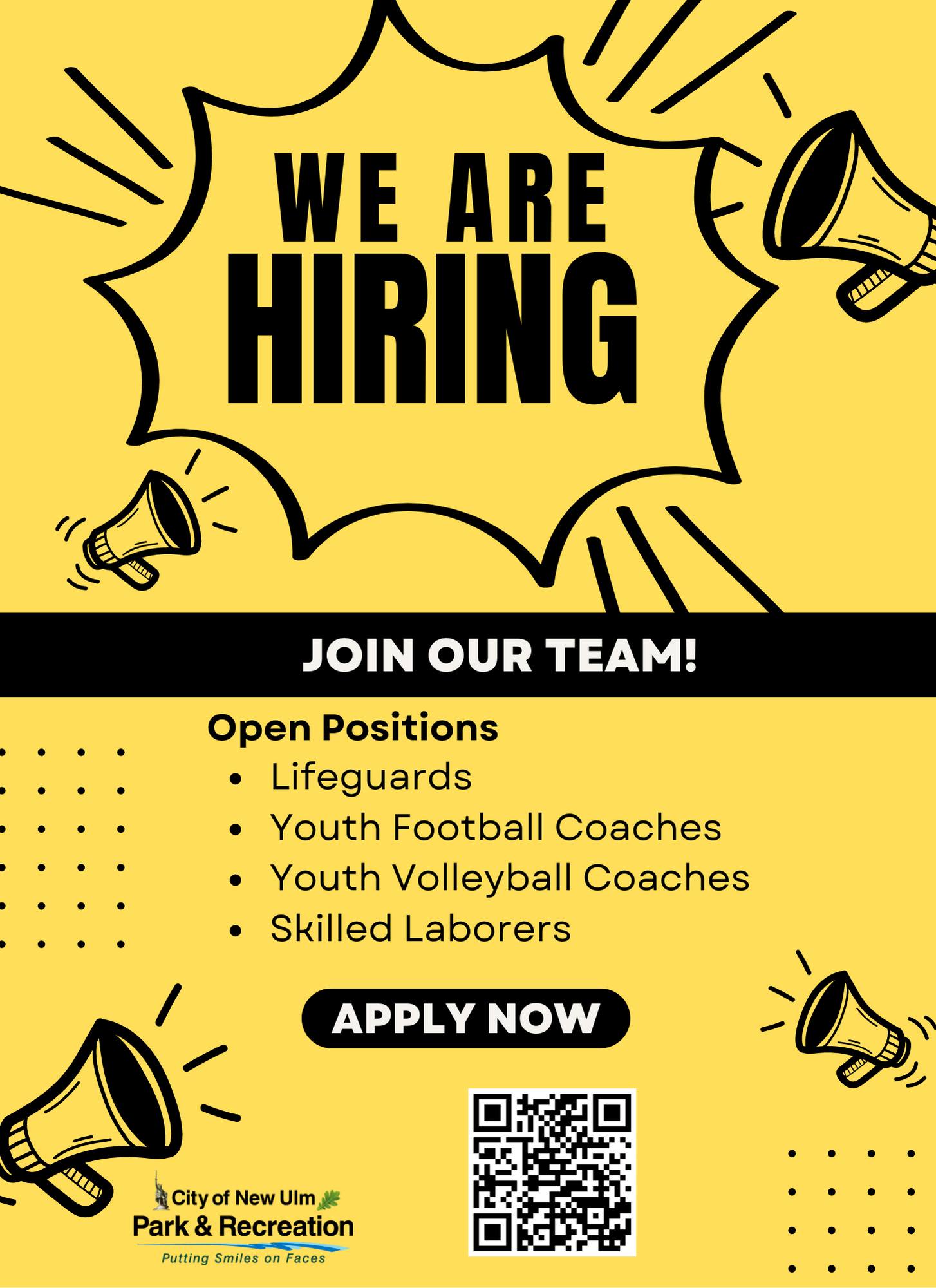 Several opportunities to... - New Ulm Park and Recreation | Facebook