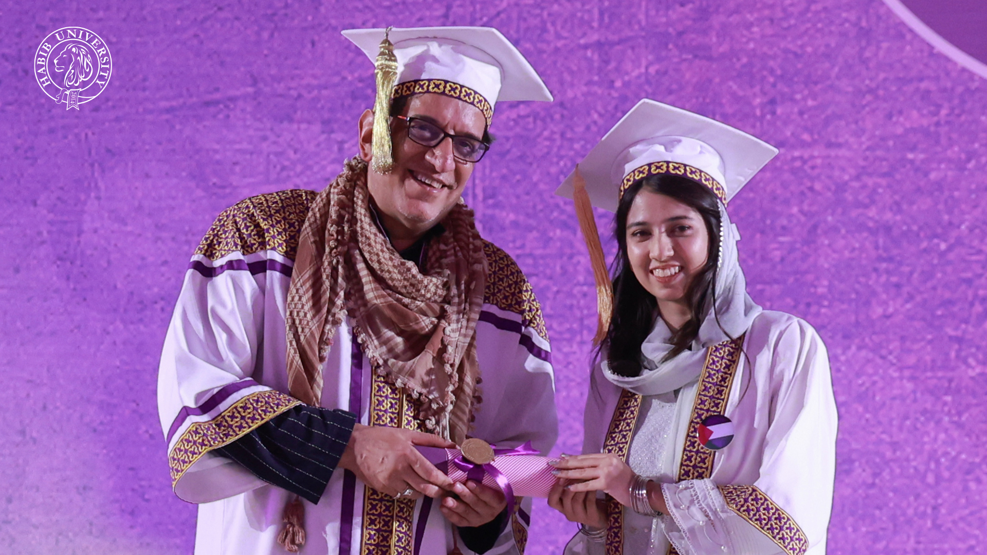 Habib - President Wasif Rizvi presenting degrees to Ailiya Fatima from ...