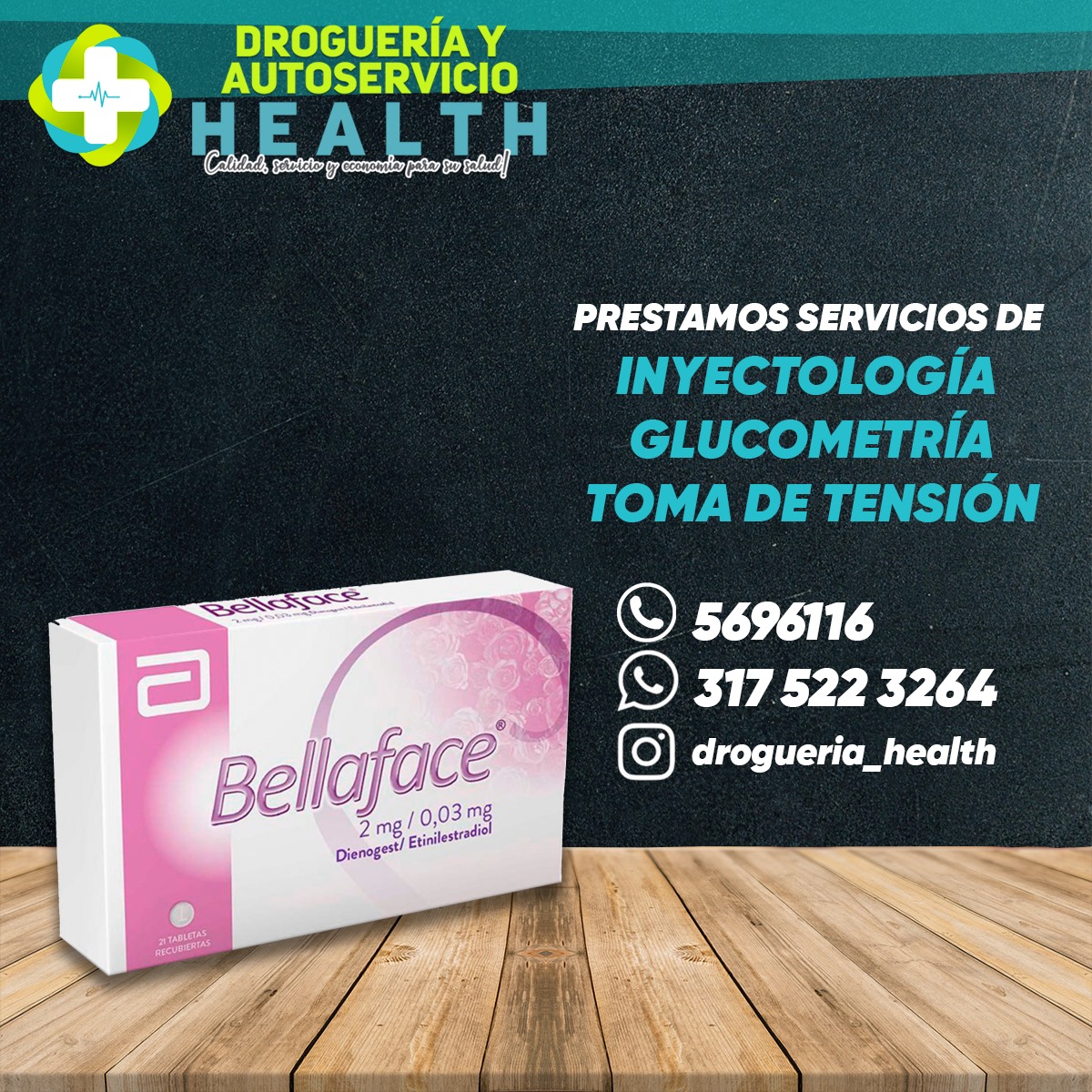 Droguería y Autoservicio Health - Bellaface 2Mg+0.03Mg Caja X 21 ...