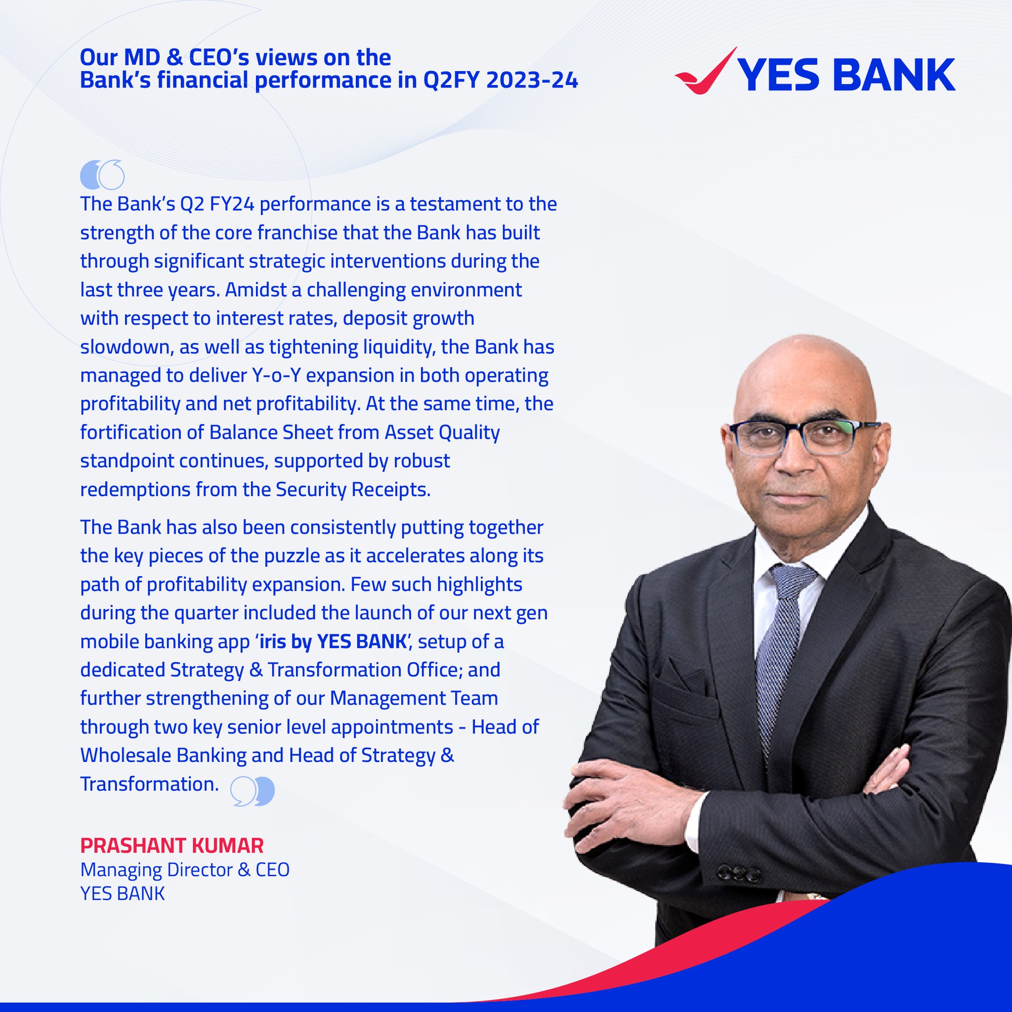 YES BANK - Mr. Prashant Kumar, Managing Director & CEO,...