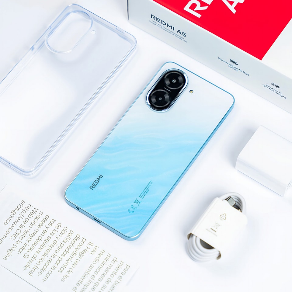As fresh as the ocean breeze, the Redmi A5 in Ocean Blue is