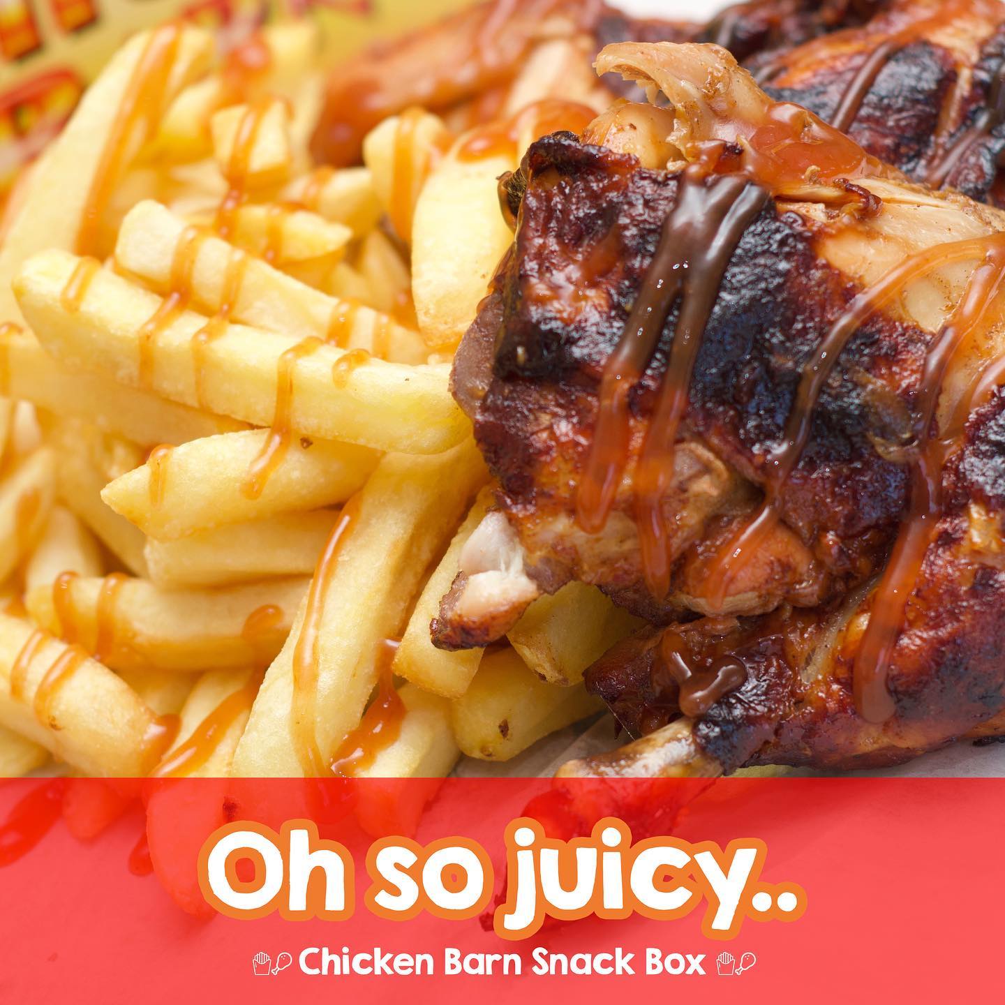 Treat yourself to our oh so juicy... Chicken Barn Barbados