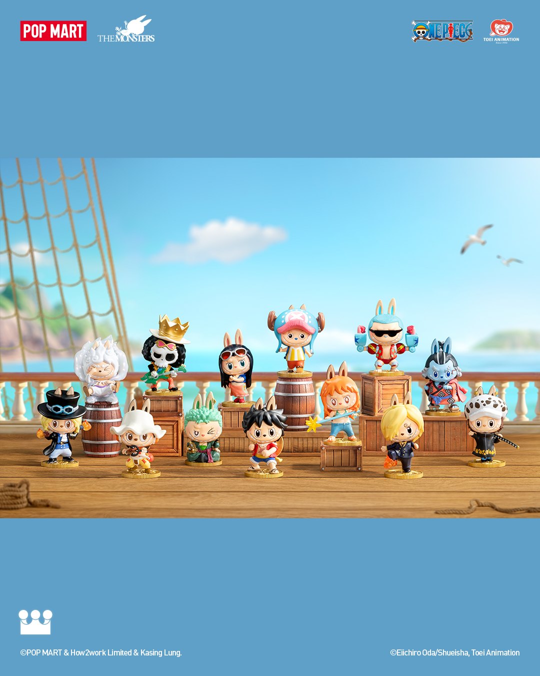 Pop Mart Blind Box - Labubu X One Piece⛵⛵ Set of 12 ----- Asia