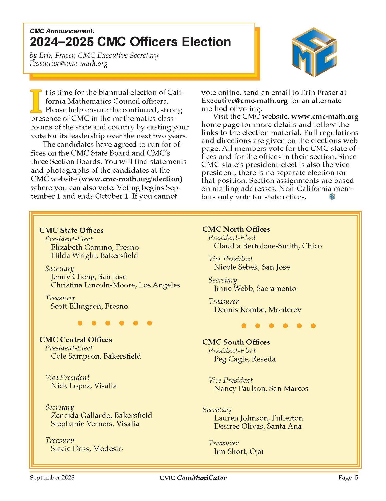 CMC - California Mathematics Council | Kentfield CA