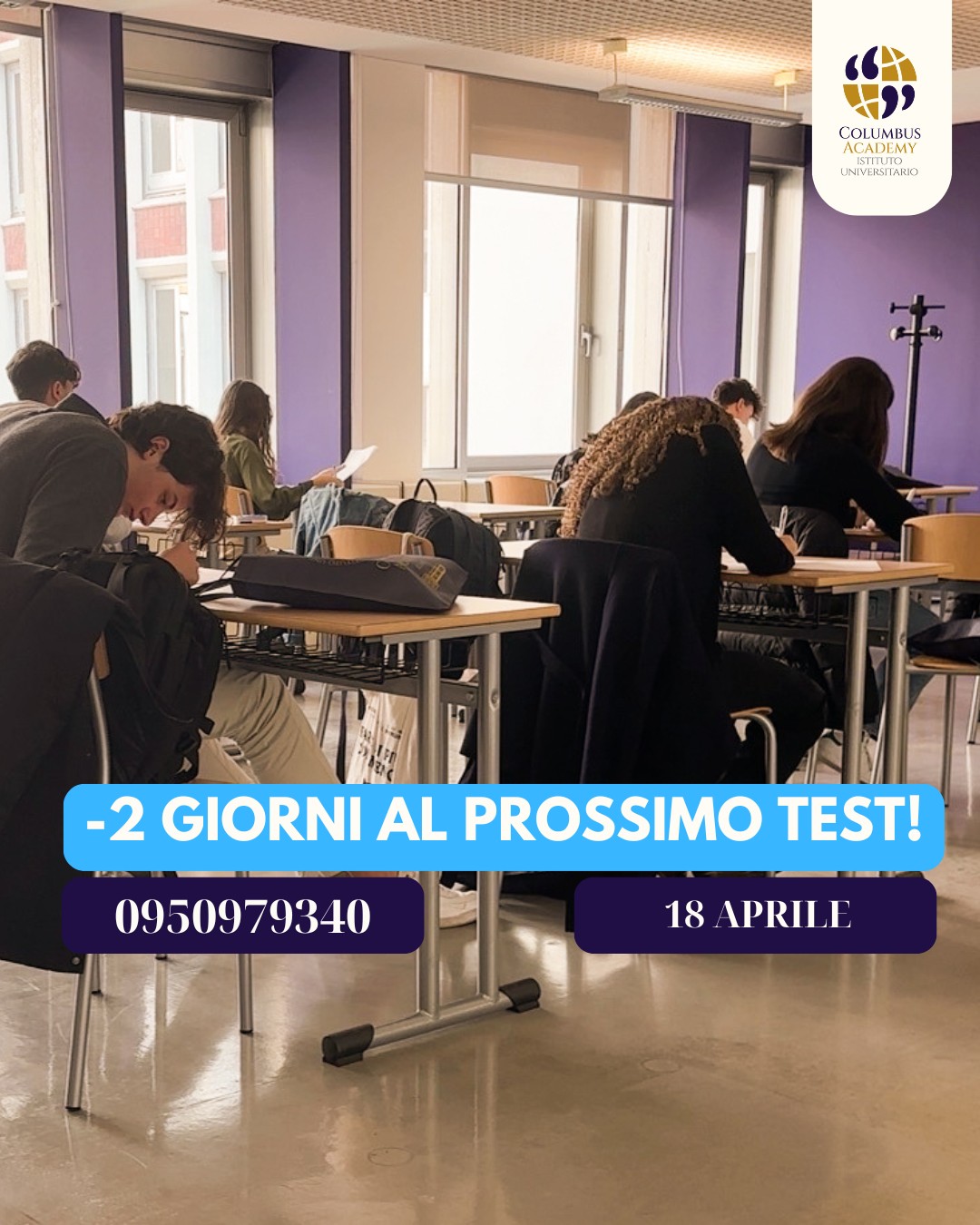 Columbus - Due giorni al prossimo Test di Ammissione⏰ Partecipa e ...