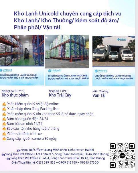 Kho lạnh Unicold - The Professional Cold Chain in Vietnam | Di An