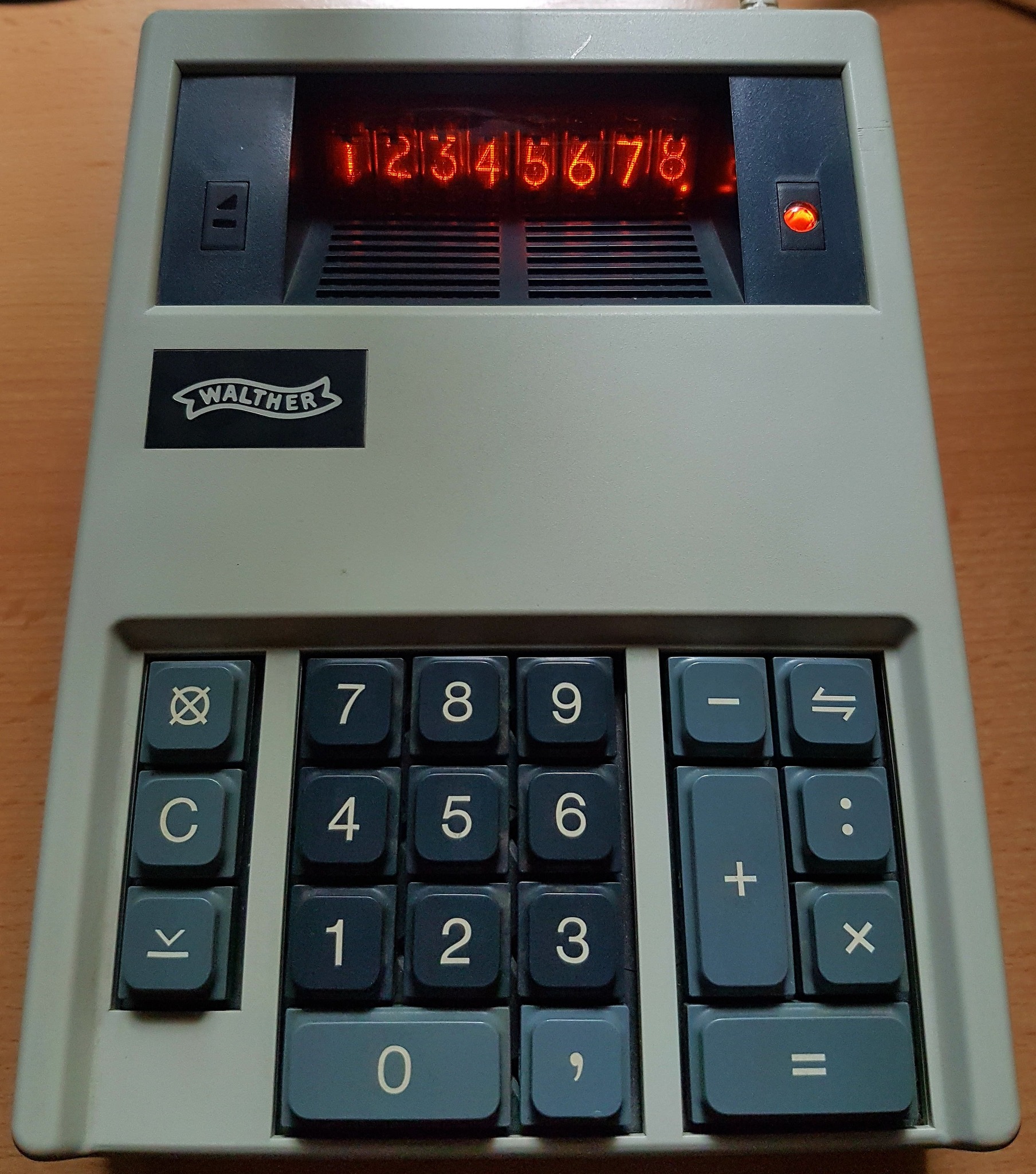 A Casio Nixie tube calculator