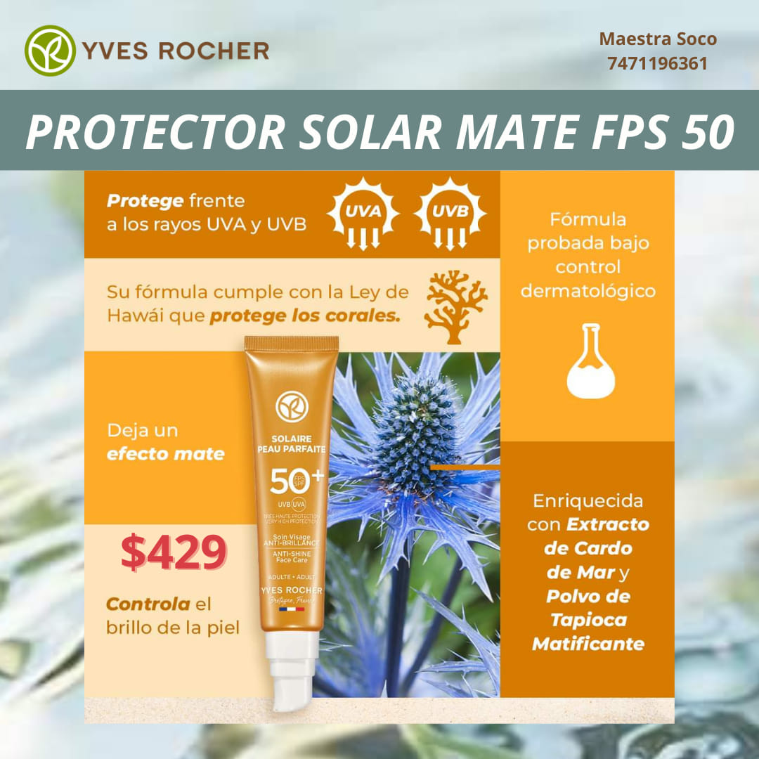CONOCE TODO SOBRE TU PROTECTOR... - Maestra Soco Yves Rocher | Facebook