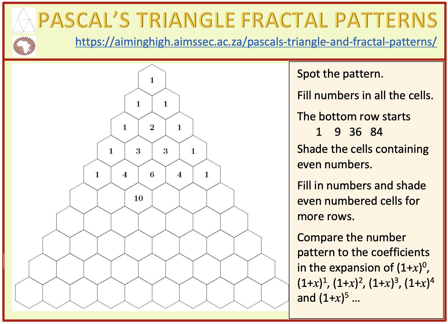 AIMSSEC - Even if you are familiar with Pascal's Triangle have you seen ...