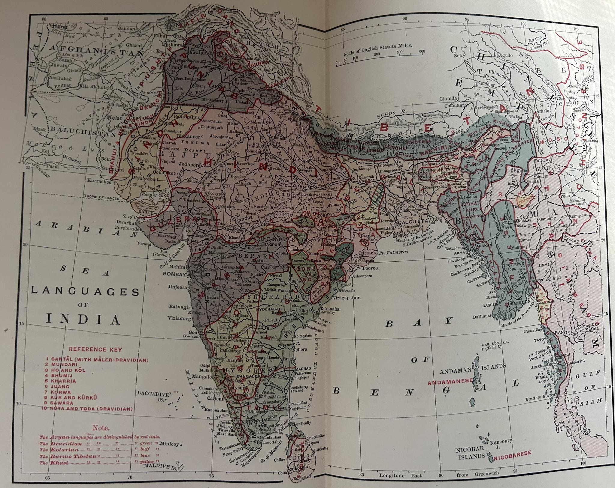 India - Map of the Languages of India— 1891. | Facebook