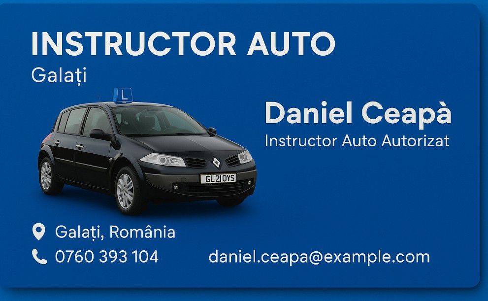 Instructor auto Galați- Daniel Ceapă | Galati