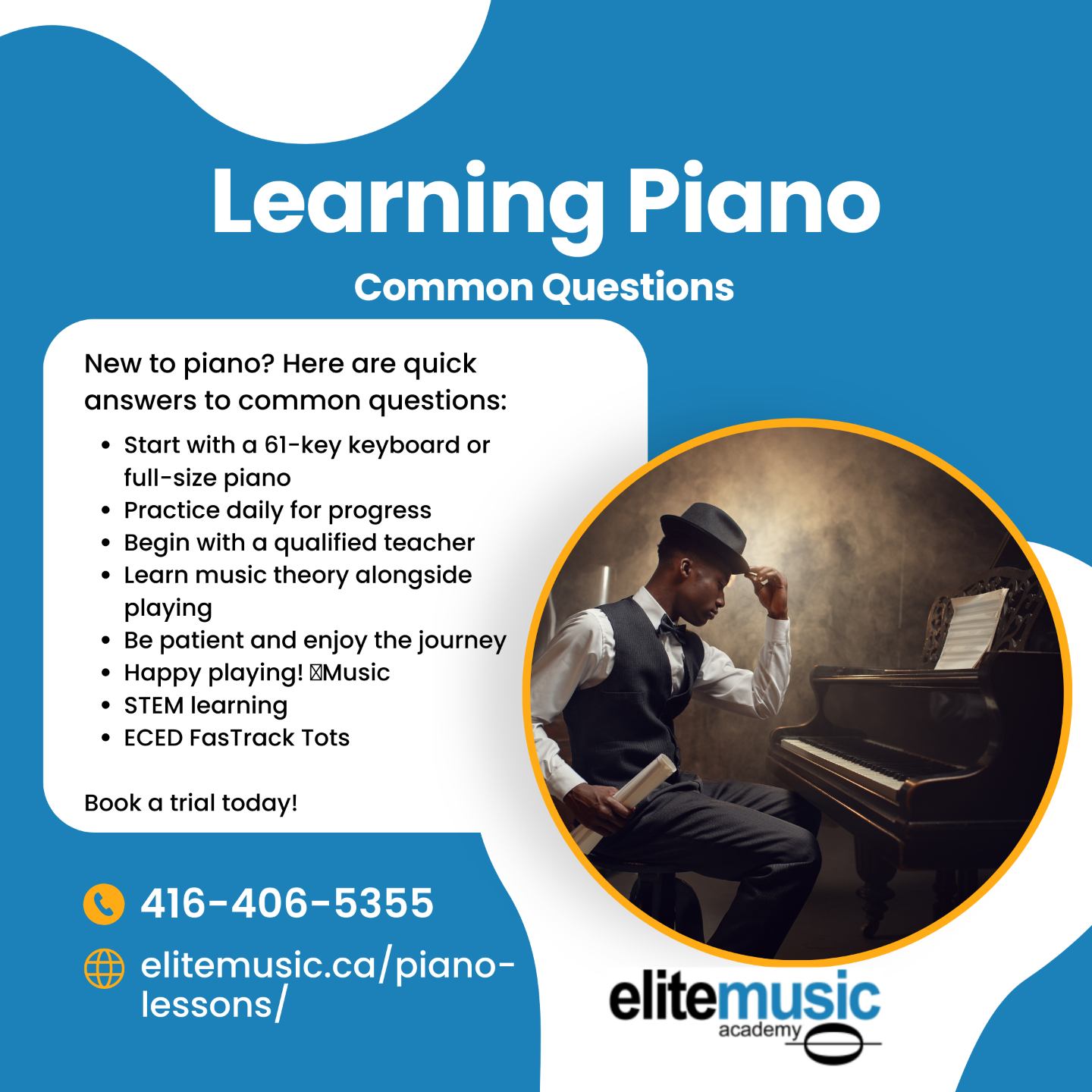 New to piano?... - Elite Music Academy | Toronto Music Camp