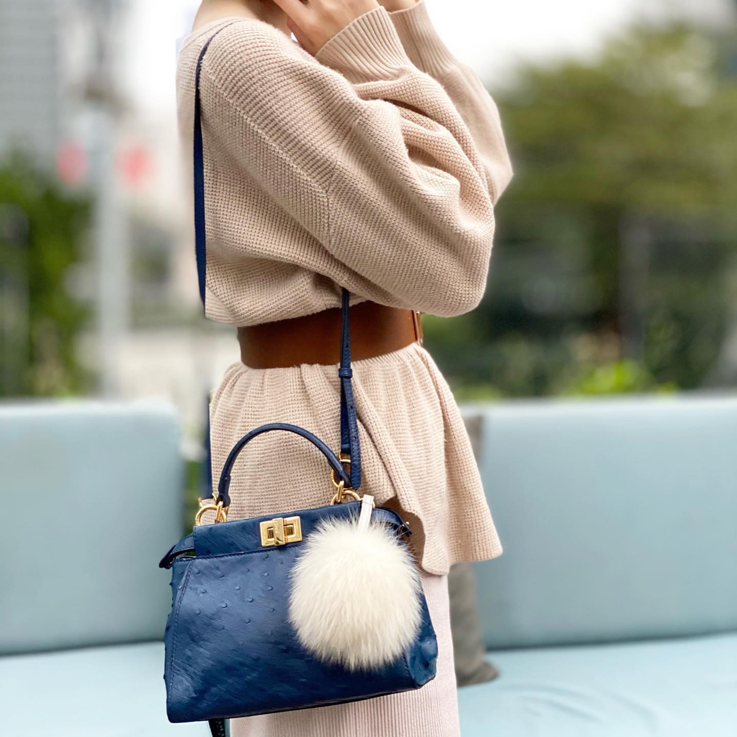 ⭐︎美品⭐︎Ostrich crossbodybag 2way hand bag
