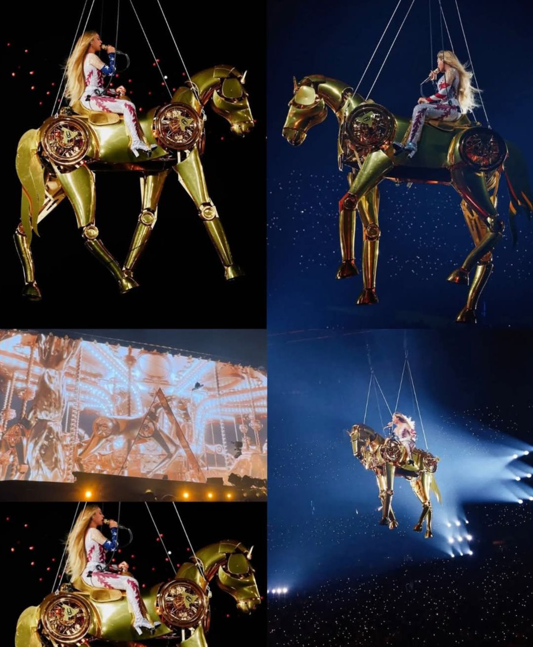 Female-Rap - New photos of the golden horse that Beyoncé introduced for ...