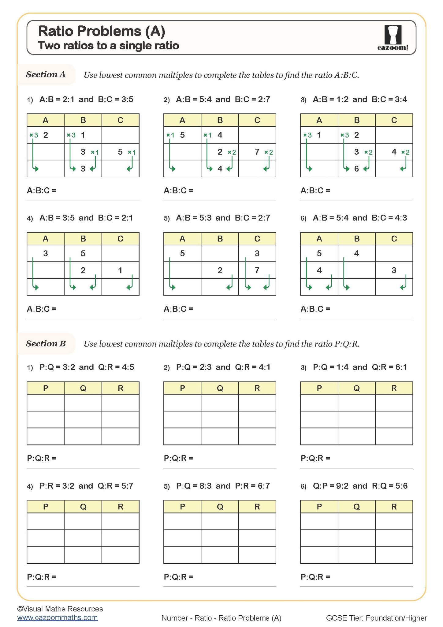 Introducing our new RATIO... - Cazoom Maths Worksheets | Facebook