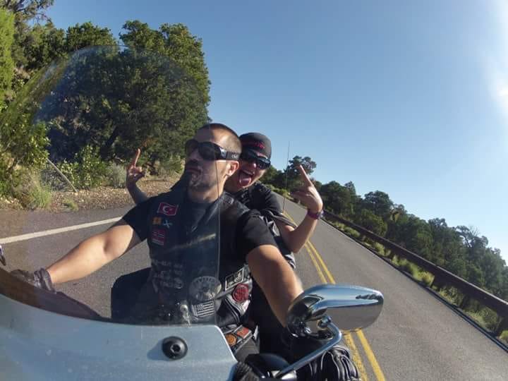 Two riders on wheels