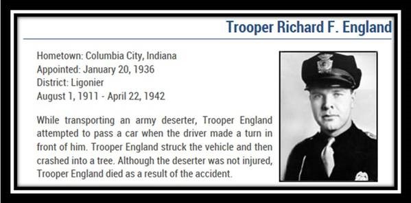 Indiana - Eighty-three years ago on this date we lost Trooper Richard F ...