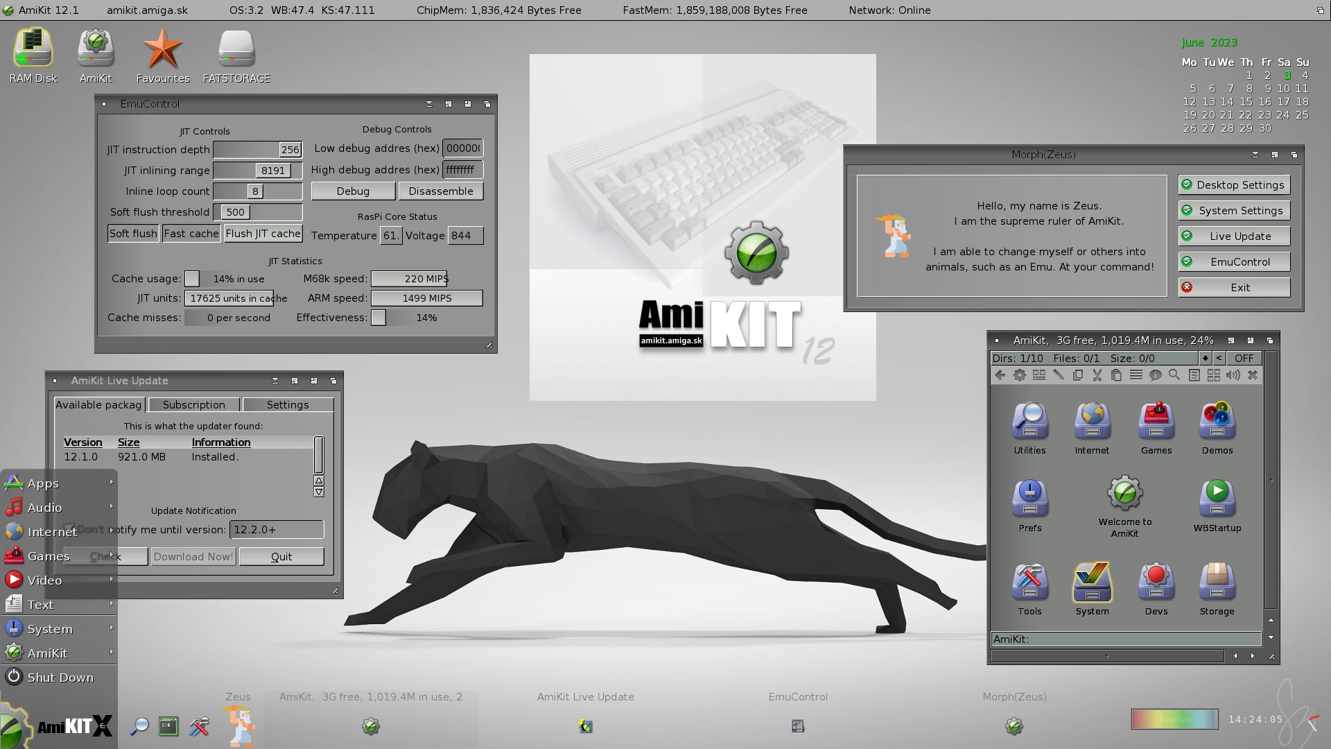 AmiKit - ⚡️Preview of AmiKit desktop on Amiga 1200 with...