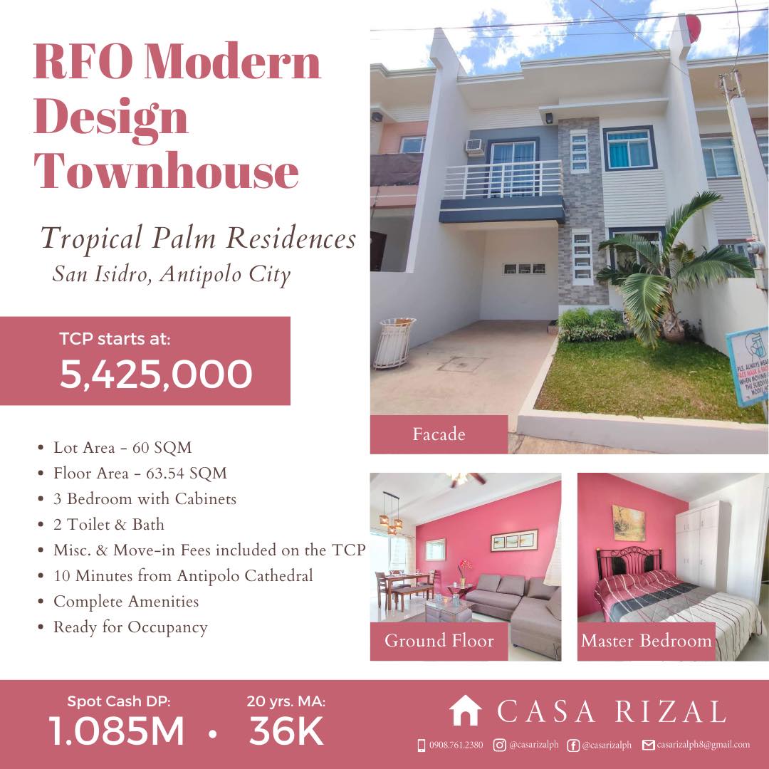 Casa Rizal - P5.4M | Tropical Palm Residences | RFO...