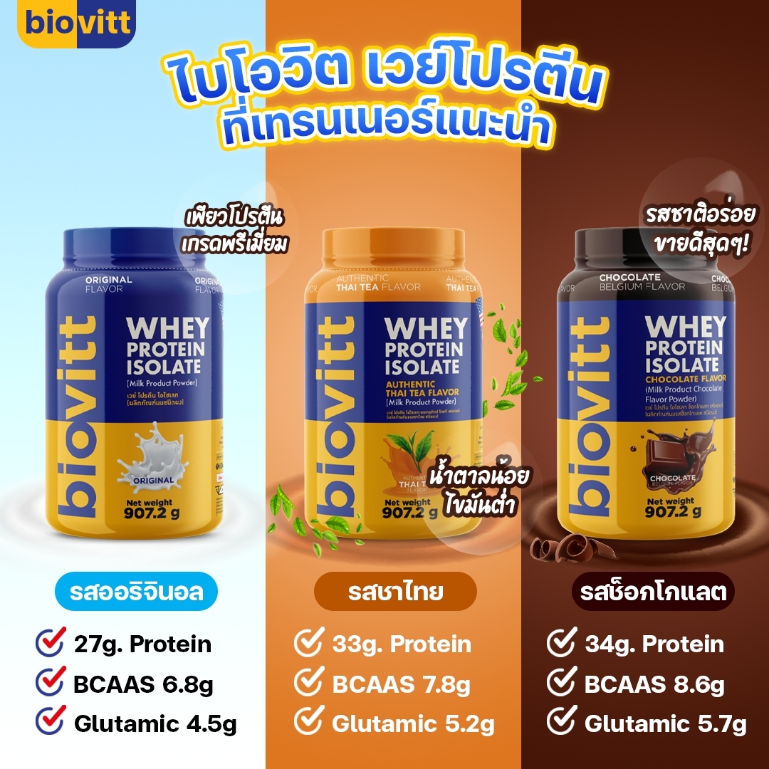 Biovitt - ไบโอวิต เวย์โปรตีน 𝙄𝙎𝙊𝙇𝘼𝙏𝙀 เวย์โปรตีน ที่เทรนเนอร์แนะนำ!? . 🛡 ...