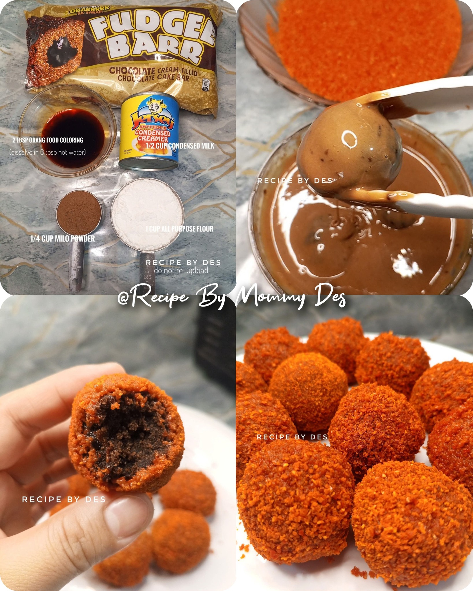 Mommy - Donut Ingredients: 2 tbsp. Orange food coloring 1/2 cup ...
