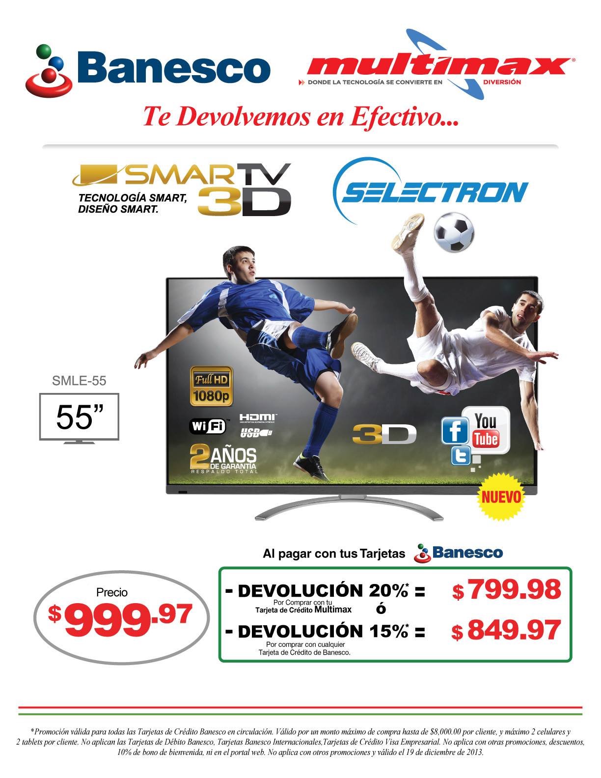Multimax - Selectron Smart TV 3D 55